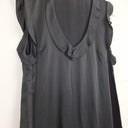 Second-Hand - Zimmermann Black Silk Frill Pure Silk Top Size 8 - SwapUp