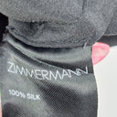 Second-Hand - Zimmermann Black Silk Frill Pure Silk Top Size 8 - SwapUp