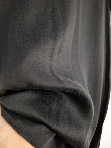 Second-Hand - Zimmermann Black Silk Frill Pure Silk Top Size 8 - SwapUp