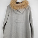 Second-Hand - Maje Wool Blend Fur Hood Zip Coat Size S - SwapUp