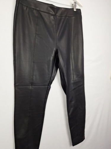 Second-Hand - Biba Faux Leather Stretch Leggings Size 14 - SwapUp