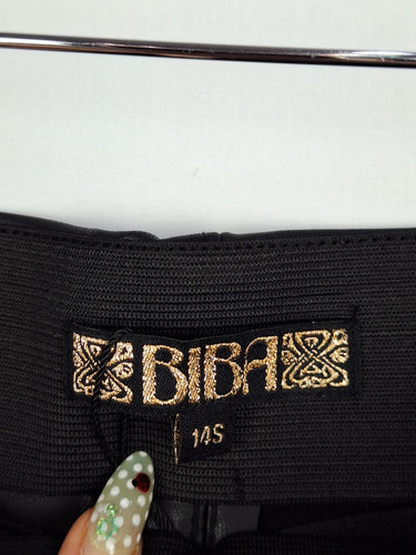 Second-Hand - Biba Faux Leather Stretch Leggings Size 14 - SwapUp