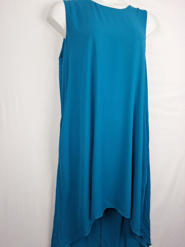 Second-Hand - Bird By Design Teal High-Low Midi Dress Size 18 - SwapUp