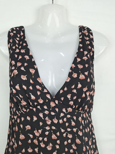 Second-Hand - Assorted Brands Blush Floral V Neck Mini Dress Size S - SwapUp