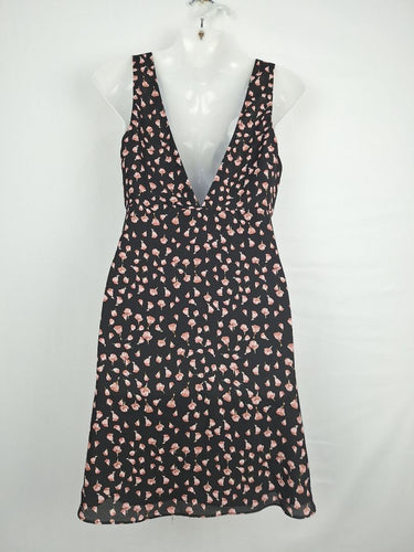 Second-Hand - Assorted Brands Blush Floral V Neck Mini Dress Size S - SwapUp