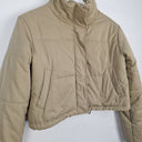 Second-Hand - cools club Olive Cropped Puffer Jacket Size 8 - SwapUp