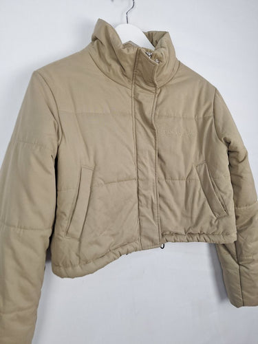 Second-Hand - cools club Olive Cropped Puffer Jacket Size 8 - SwapUp