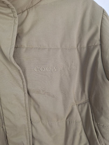 Second-Hand - cools club Olive Cropped Puffer Jacket Size 8 - SwapUp