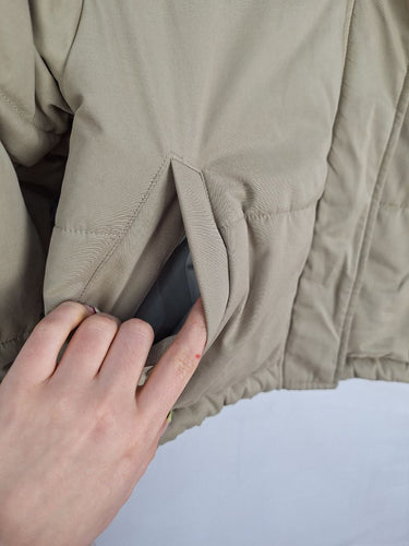 Second-Hand - cools club Olive Cropped Puffer Jacket Size 8 - SwapUp