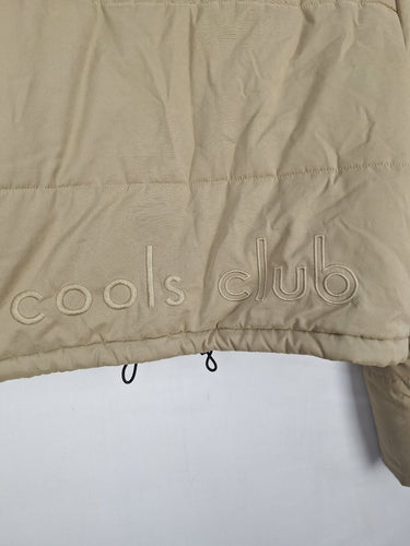 Second-Hand - cools club Olive Cropped Puffer Jacket Size 8 - SwapUp
