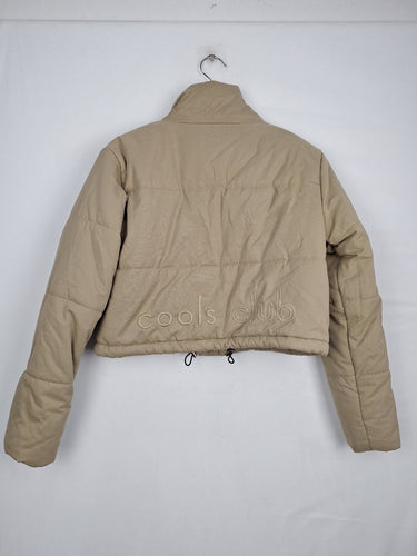 Second-Hand - cools club Olive Cropped Puffer Jacket Size 8 - SwapUp