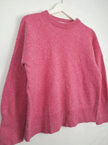 Second-Hand - Aere Candy Pink Scoop Neck Jumper Size 8 - SwapUp
