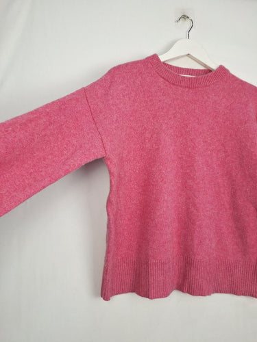 Second-Hand - Aere Candy Pink Scoop Neck Jumper Size 8 - SwapUp