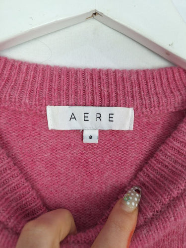 Second-Hand - Aere Candy Pink Scoop Neck Jumper Size 8 - SwapUp