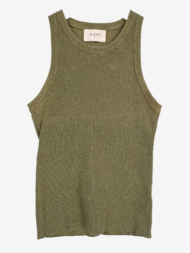 DISSH Fern Washed Ribbed Tank Top Size S