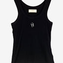 Second-Hand - Ode Off Duty Black Ribbed Top Size S - SwapUp