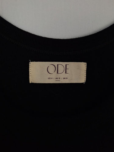 Second-Hand - Ode Off Duty Black Ribbed Top Size S - SwapUp