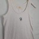 Second-Hand - Ode Off Duty White Ribbed Tank Top Size S - SwapUp