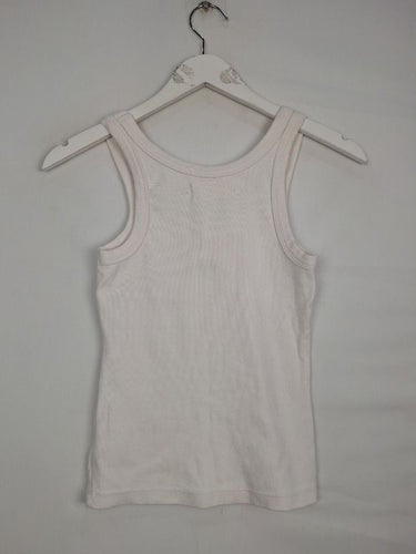 Second-Hand - Ode Off Duty White Ribbed Tank Top Size S - SwapUp