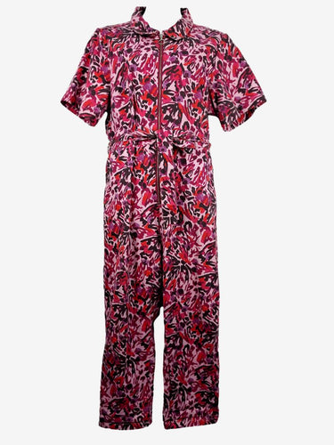 Gorman Lilac Painted Floral O Ring Jumpsuit Size 20