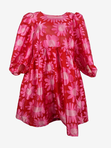 Gorman Pink Daisy Puffy Mini Dress Size 14