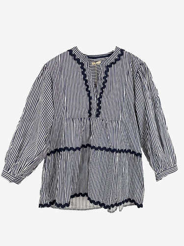 Lola Australia Striped Flowy Open Blouse Size L