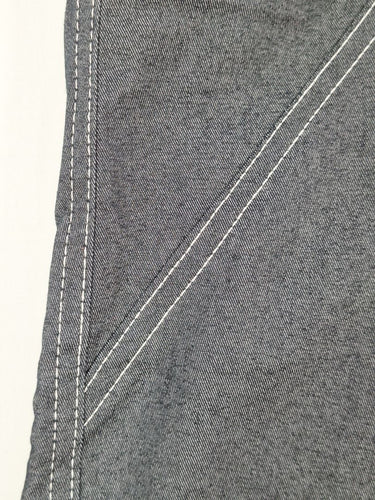 Second-Hand - Stretchy Jean Look Pants With Contrast Stitching Size - SwapUp