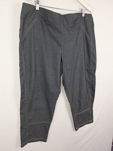 Second-Hand - Stretchy Jean Look Pants With Contrast Stitching Size - SwapUp