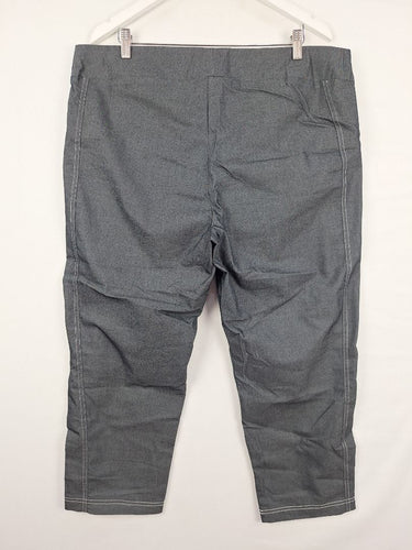 Second-Hand - Stretchy Jean Look Pants With Contrast Stitching Size - SwapUp