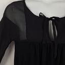 Second-Hand - Layer'd Silk Trim Tie Up Gathered Dress Size N/A - SwapUp