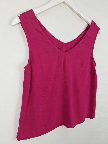 Second-Hand - Maiocchi Dusty Magenta Comfortable Singlet Top Size 6 - SwapUp