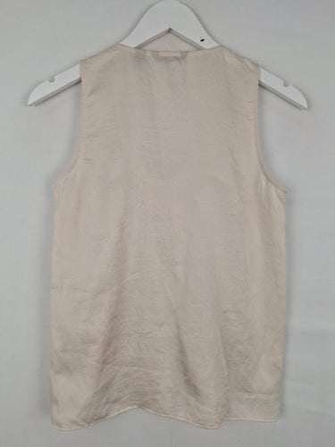 Second-Hand - Country Road Elegant Gathered Off White Top Size XS - SwapUp