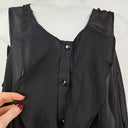 Second-Hand - Queen Of Everything Sheer Black Peter Pan Collar Dress Size XL - SwapUp