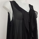 Second-Hand - Queen Of Everything Sheer Black Peter Pan Collar Dress Size XL - SwapUp