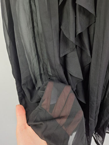 Second-Hand - Queen Of Everything Sheer Black Peter Pan Collar Dress Size XL - SwapUp