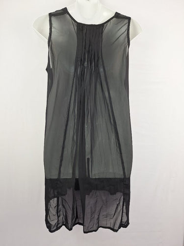 Second-Hand - Queen Of Everything Sheer Black Peter Pan Collar Dress Size XL - SwapUp