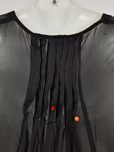 Second-Hand - Queen Of Everything Sheer Black Peter Pan Collar Dress Size XL - SwapUp