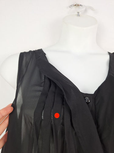 Second-Hand - Queen Of Everything Sheer Black Peter Pan Collar Dress Size XL - SwapUp