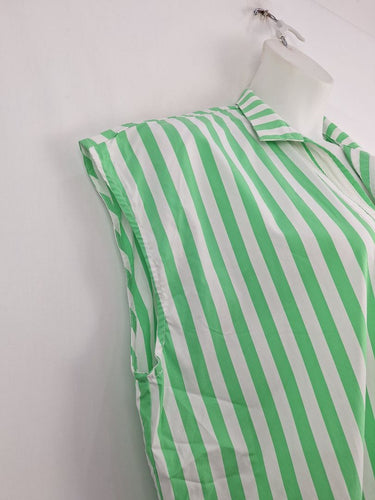 Second-Hand - Shirty Green Lolly Stripe Kaftan Dress Size M - SwapUp