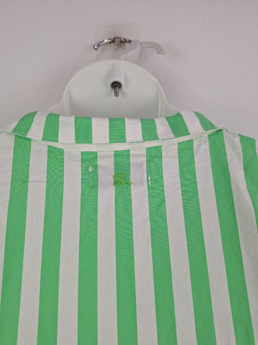 Second-Hand - Shirty Green Lolly Stripe Kaftan Dress Size M - SwapUp