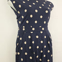 Second-Hand - Boden Effortless Navy Polka Dot Mini Dress Size 12 - SwapUp