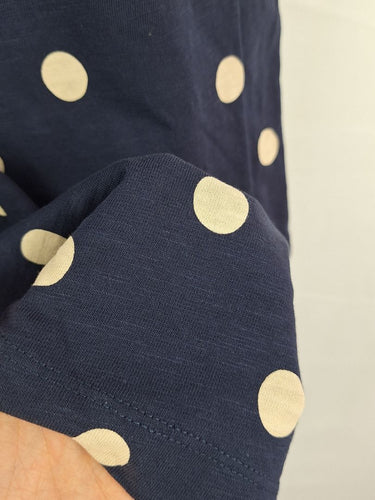 Second-Hand - Boden Effortless Navy Polka Dot Mini Dress Size 12 - SwapUp