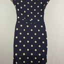 Second-Hand - Boden Effortless Navy Polka Dot Mini Dress Size 12 - SwapUp