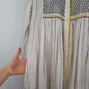 Second-Hand - payal pratap Ecru Cotton Smocked Tunic Midi Dress Size S - SwapUp