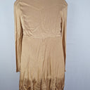 Second-Hand - Shona Joy Gold Satin Twist Front Dress Size 16 - SwapUp