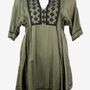 Second-Hand - Tigerlily Olive Contrast Embroidered Mini Dress Size 8 - SwapUp
