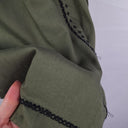 Second-Hand - Tigerlily Olive Contrast Embroidered Mini Dress Size 8 - SwapUp