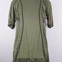 Second-Hand - Tigerlily Olive Contrast Embroidered Mini Dress Size 8 - SwapUp