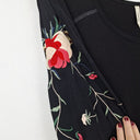 Second-Hand - Grab Denim Asymmetrical Embroidered Sleeve Top Size 6 - SwapUp
