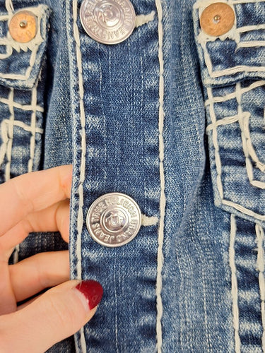 Second-Hand - True Religion Vintage Western Denim Jacket Size M - SwapUp